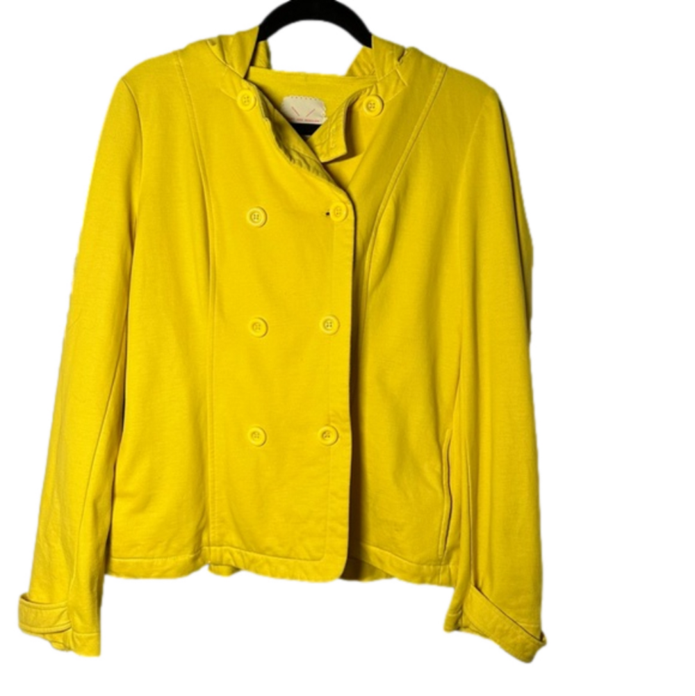 PINS AND NEEDLES Size M Yellow Peacoat Style Hooded Jacket